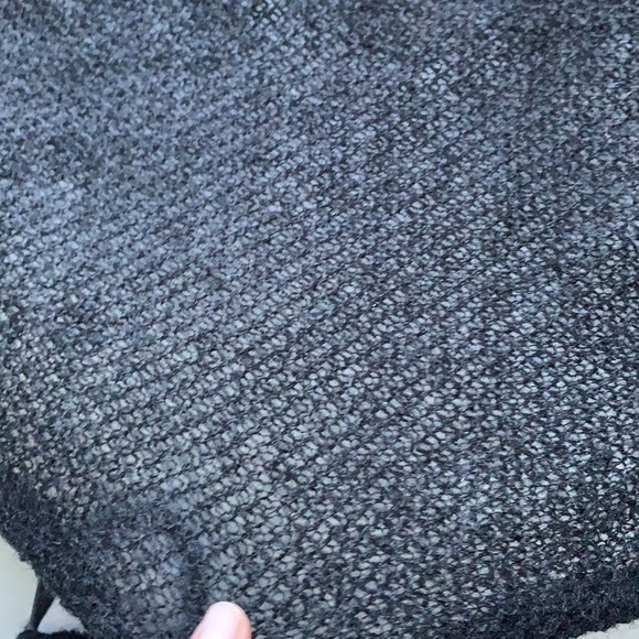 Lauren Ralph Lauren wool oversized scarf wrap cover up super soft black 28x82 - Picture 6 of 7